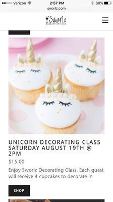 What I thought we would be decorating based on the class advertisement on the website.