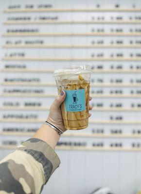 Iced specialty latte