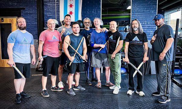 Great Saturday training session of Kali. Worked doblé, or double sword.