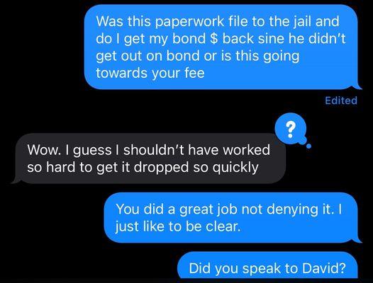 He wanted to keep bond money for a bond not used.