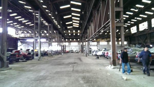 Huge warehouse and outside