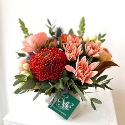 Studio Emme * Bountiful ReMix * Petite with Ranunculus Vase Arrangement