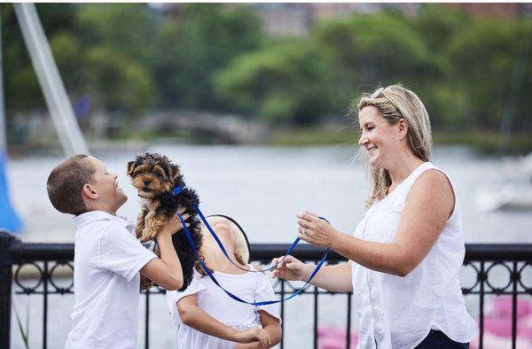 My kids and I taking Charlie into Boston for the first time