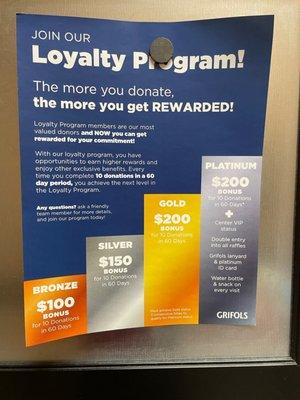 Loyalty program information