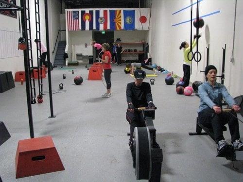 The gym kicking off the morning session.