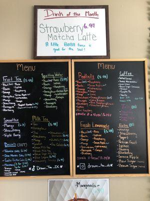 The Menu to give you a view of the yumminess!!!