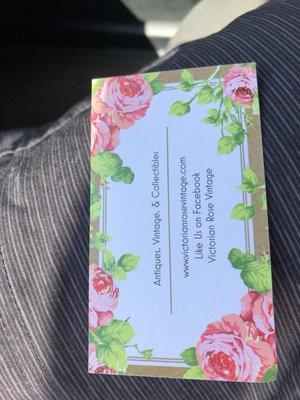 Card with Facebook note