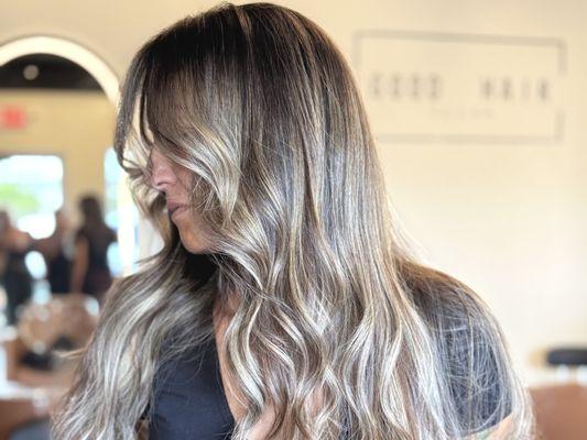 Cool-toned teasylights for that soft, smoky dimension--chic, seamless, and totally effortless.