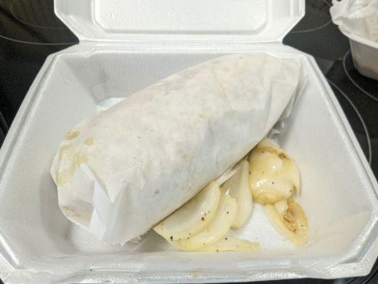 Hubs chicken burrito add rice