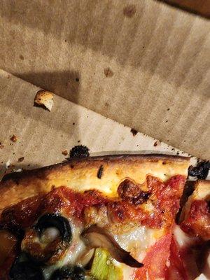 Crust " breaks" doesn't tear.