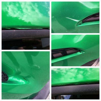 All the spots where the wrap was peeling and warranty was refused