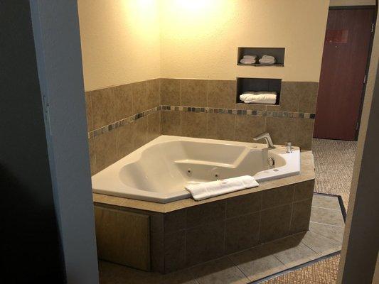 Jetted Tub located inside the suite.