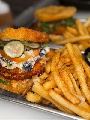 Hot honey chicken sandwich