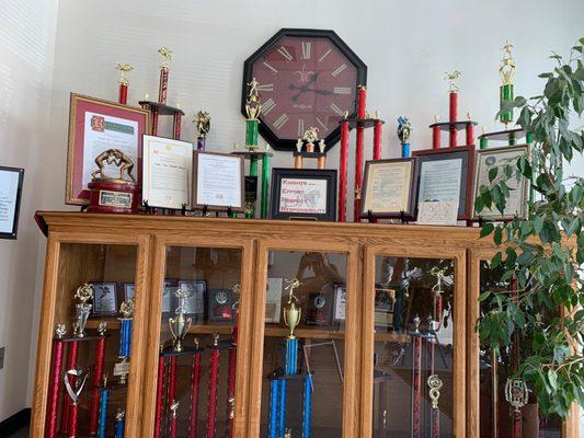 Awards and achievements display