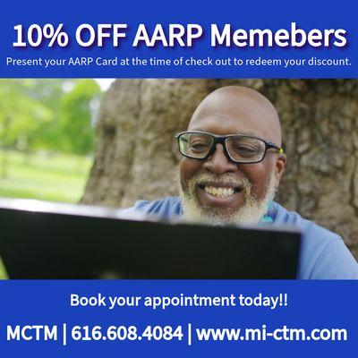 Bring in your AARP Card and receive 10% OFF your service!