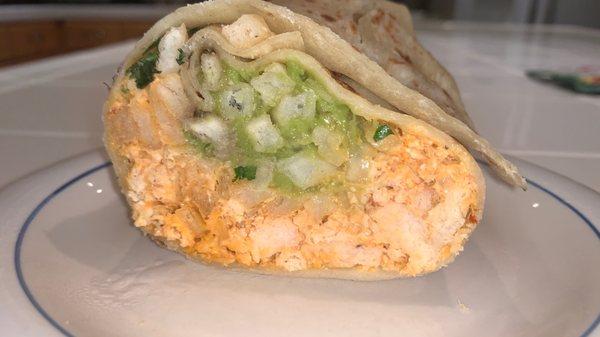 Half of a delicious Cali burrito