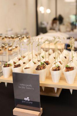 Miso pork belly bites