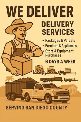 Out here making moves and deliveries all across San Diego big or small, we get it there on time. Reliable, fast, and always ready to roll.