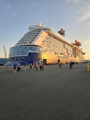 Celebrity Edge docked at British Columbia port