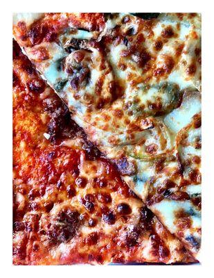 Si-Pie Special & Vegetarian Pizza by Slice @ Si-Pie Pizzeria.Chicago, IL Nice Quick Service Cool!
