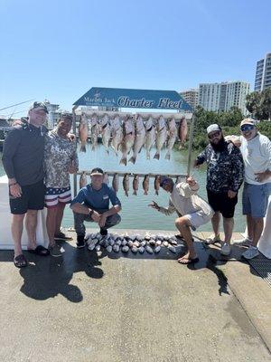 Our four plus first mate Neil and Captain Tino