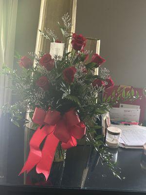 A Dozen of Roses on a normal day just to show love to wifey. I ask for Delivery and they was on time @ 8:00am-Excellent Service...