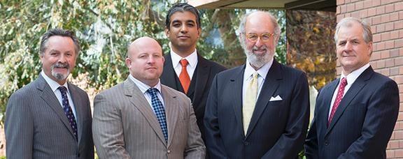 Fresno criminal defense lawyers Roger T. Nuttall, Mark W. Coleman, Jonathan Rooker, Adam Rodriguez, and Stephen Quade.