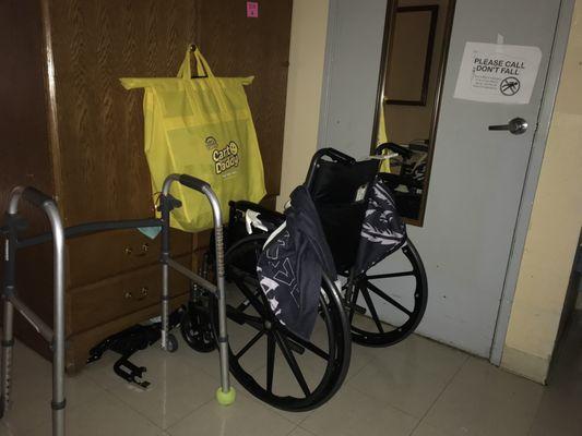 The bathroom door in our room.