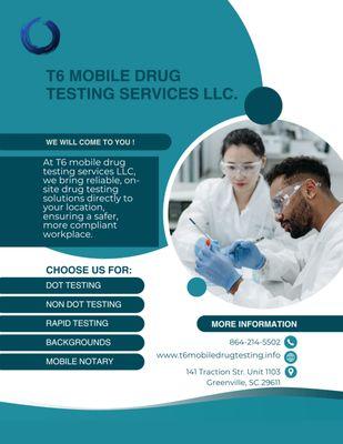 T6 Mobile Drug Testing Services