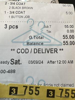 Listing a standard sort coat as 3/4 coat.