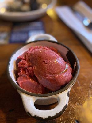 Raspberry Sorbet (vegan)