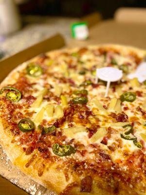 My fave combo: pineapple + jalapeño+ bacon