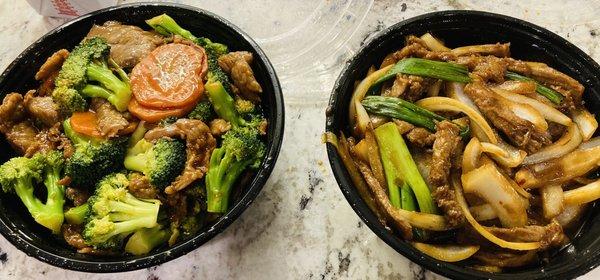 Mongolian Beef & beef and broccoli