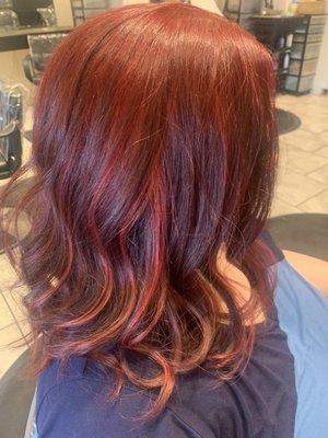 Red Hair with Beach Waves