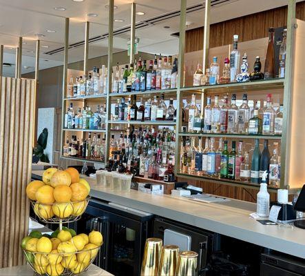 The bar liquor display