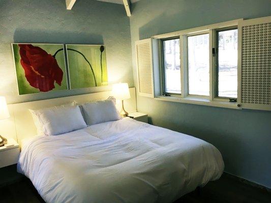 The Retreat's bedrooms are beautiful and accommodating.