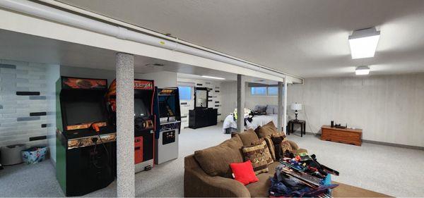 Sub Slab Depression piping in basement.