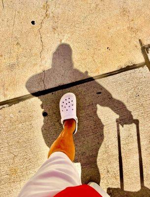 Getting off the plane in Burbank