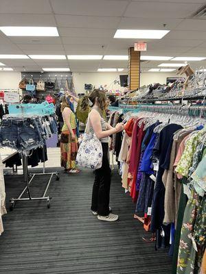 My kids shopping for hidden treasures.