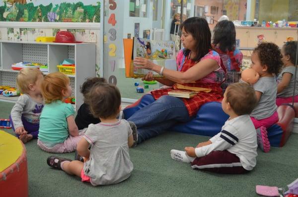 Story time in our Infant Day Care