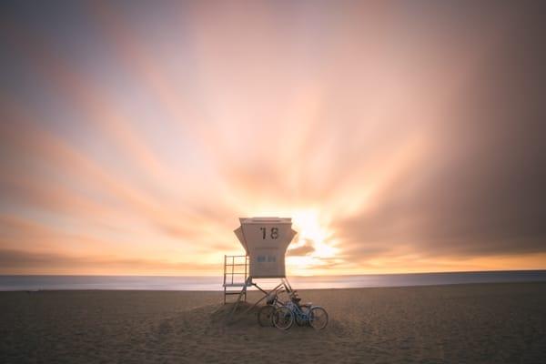 Sunset view from Beautiful 2 Bedroom Deck - Tower 18 by Twin Palms Apartments