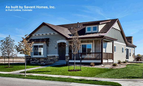 Plan #8636 the Northhampton as built by Savant Homes in Ft. Collins, CO.