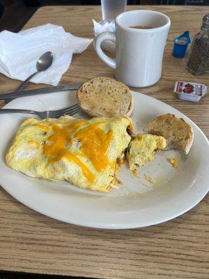 Meat lovers omelet...so yummy!!