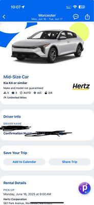 Hertz Car Rental - Worcester - Park Avenue HLE