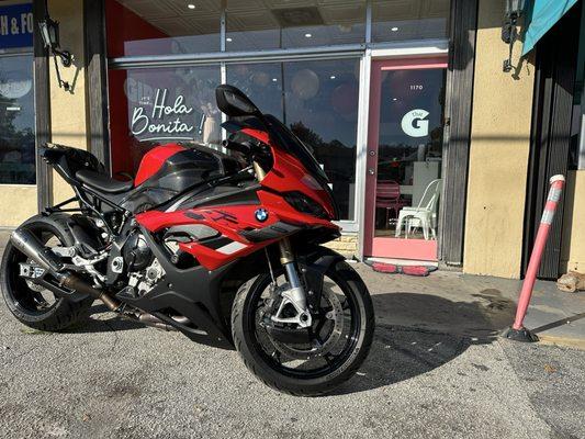 That Girl Beauty Bar wity my BMW Beauty parked out front