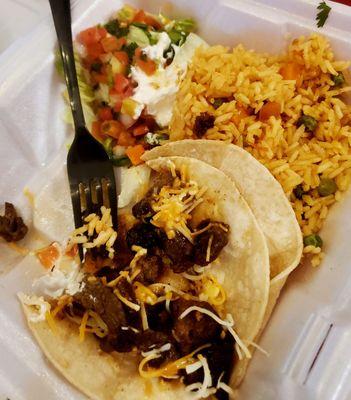 Most popular-- Carne asada tacos