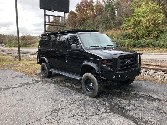 Ford U-Joint van, dents repaired and painting