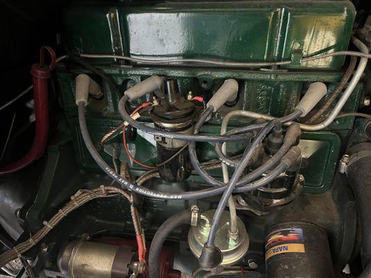 Ignition coil started smoking and failed and we replaced with new ignition coil the motor is from a postal truck 4 cylinder 153 cubic inch