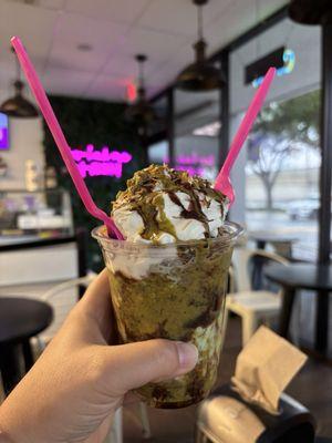 Dubai Chocolate Sundae - Double Scoop