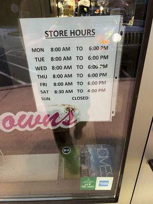 Store hours
